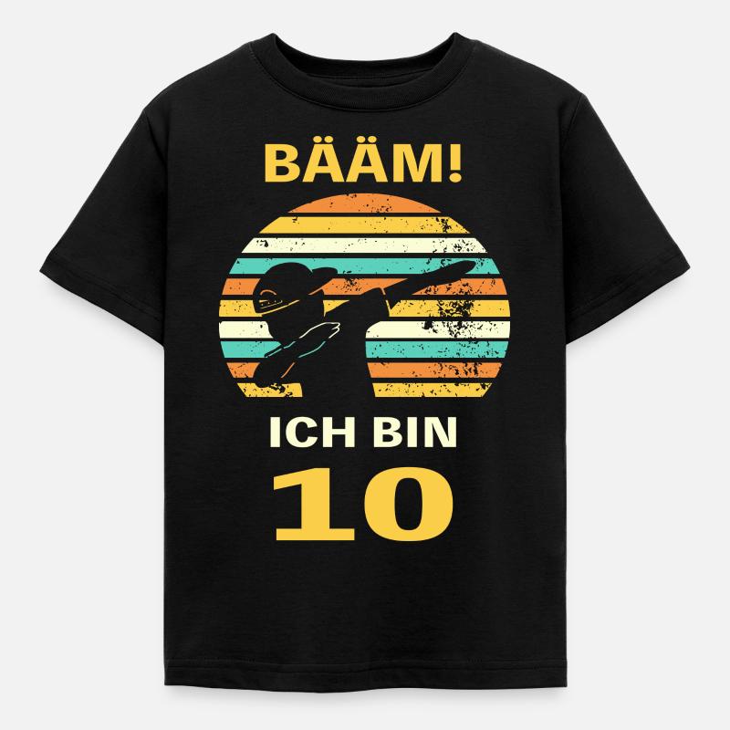 10. Geburtstag 10 Jahre Geschenk Dab - Kinder T-Shirt - Schwarz