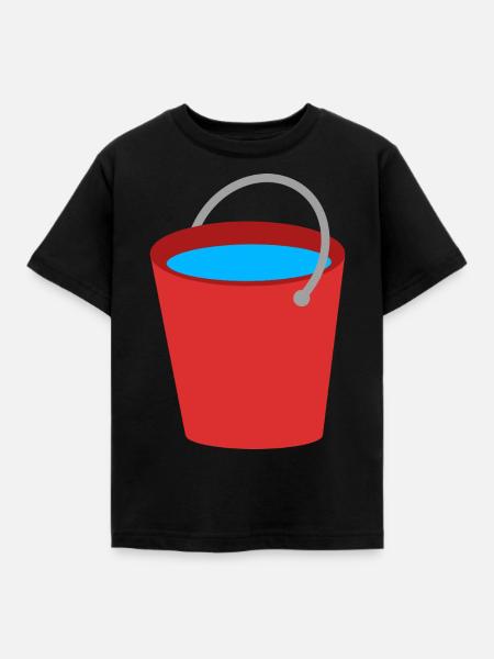 Eimer voll Wasser - Kinder T-Shirt - Schwarz