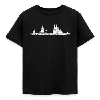 Stadt Köln Kölner Skyline (Vintage Weiß) - Kinder T-Shirt - Schwarz - Vorne - AI Model Kid Female (0cm)