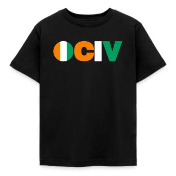 Côte d’Ivoire - T-shirt Enfant - noir - Devant - AI Model Kid Female (0cm)