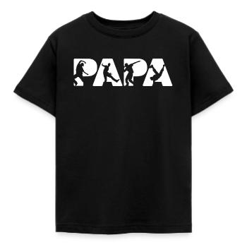 Papa Dancer Hip Hop Street Dance Silhouetten - Kinder T-Shirt - Schwarz - Vorne - AI Model Kid Female (0cm)