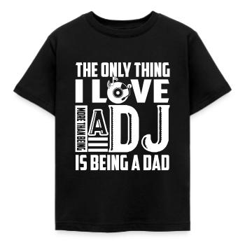 DJ DJ vader - Kinderen T-shirt - zwart - Voor - AI Model Kid Female (0cm)