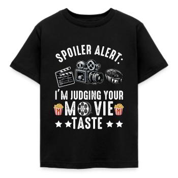Critique de cinéma Cinéphile Cinéphile Amant Drôle Critique - T-shirt Enfant - noir - Devant - AI Model Kid Female (0cm)