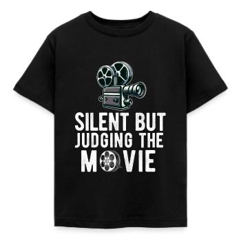 Critique de cinéma Cinéphile Cinéphile Amant Drôle Critique - T-shirt Enfant - noir - Devant - AI Model Kid Female (0cm)