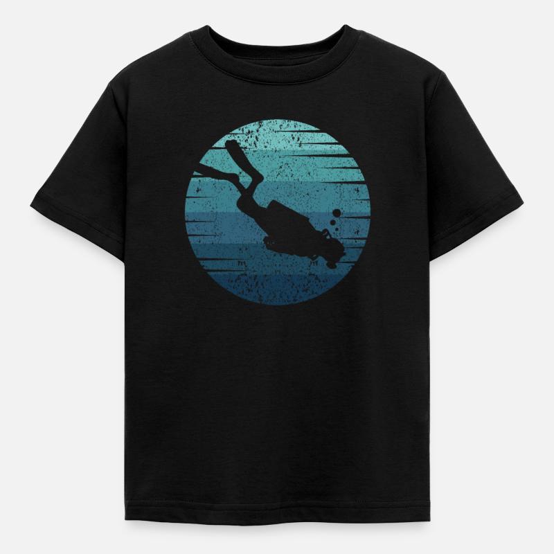 Palmes de plongée Lunettes de plongée Masque de plongée Diver Diver - T-shirt Enfant - noir