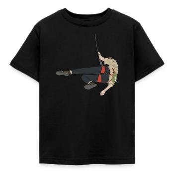 Sportklettern Speedklettern Alpinklettern Kraxler - Kinder T-Shirt - Schwarz - Vorne - AI Model Kid Female (0cm)