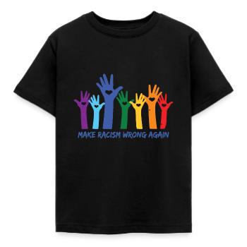 Antirassismus Weltfrieden - Kinder T-Shirt - Schwarz - Vorne - AI Model Kid Female (0cm)