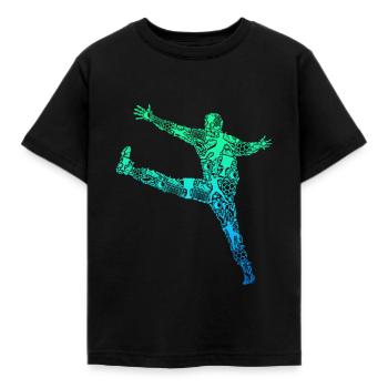 Handball Gardien de but Handball Enfants Garçons - T-shirt Enfant - noir - Devant - AI Model Kid Female (0cm)