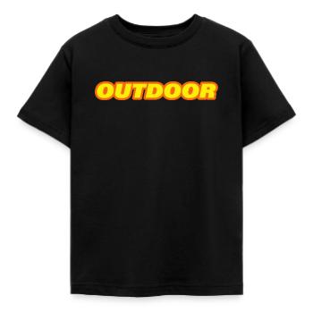 OUTDOOR - Kids' T-Shirt - black - Front - AI Model Kid Female (0cm)