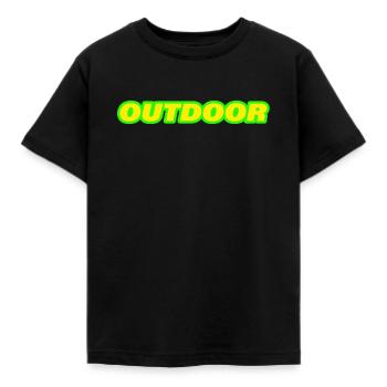 OUTDOOR - Kids' T-Shirt - black - Front - AI Model Kid Female (0cm)