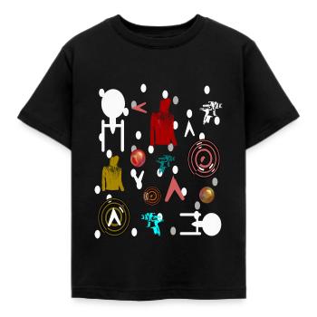 Science fiction colorée - T-shirt Enfant - noir - Devant - AI Model Kid Female (0cm)