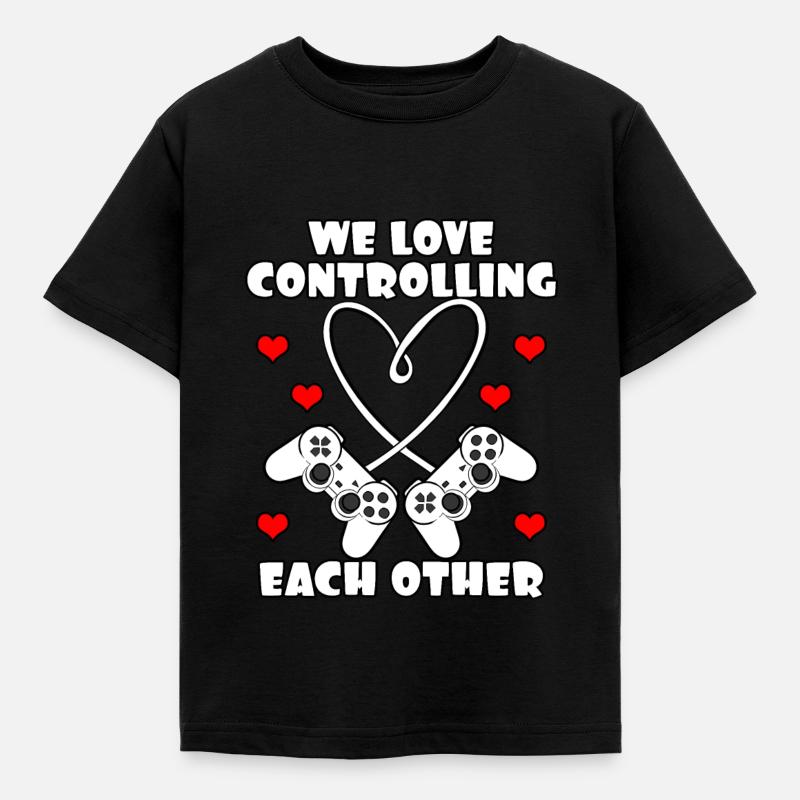 We Love Controlling Each Other - Kinder T-Shirt - Schwarz