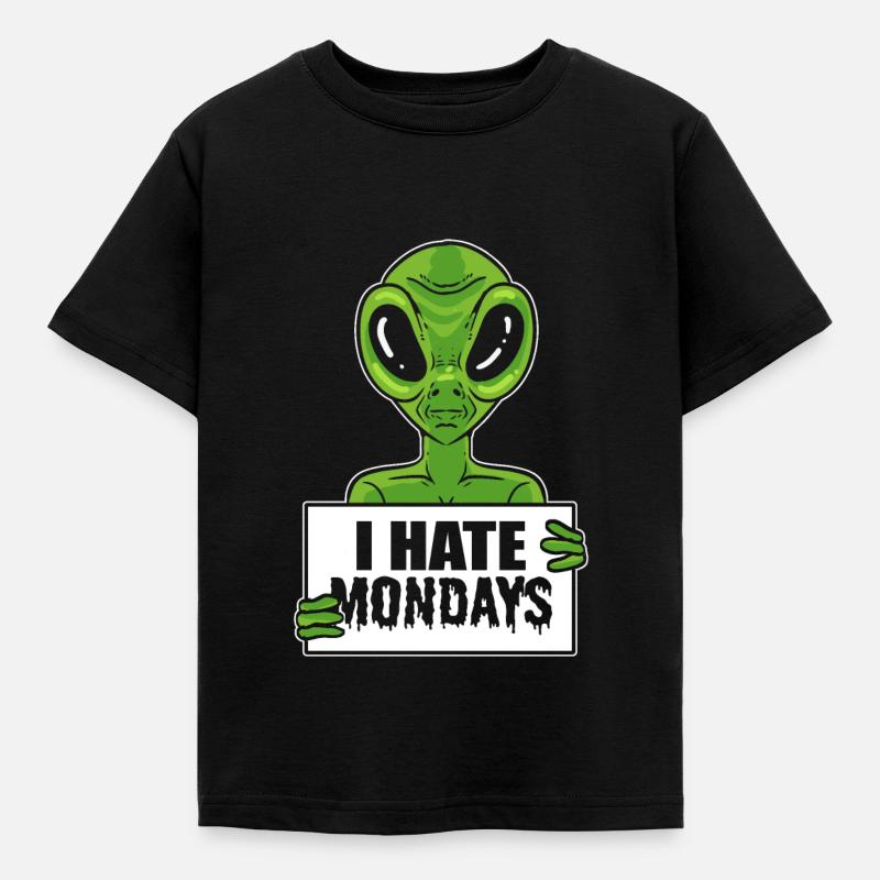 Alien Hate Monday Bourreau de travail - T-shirt Enfant - noir