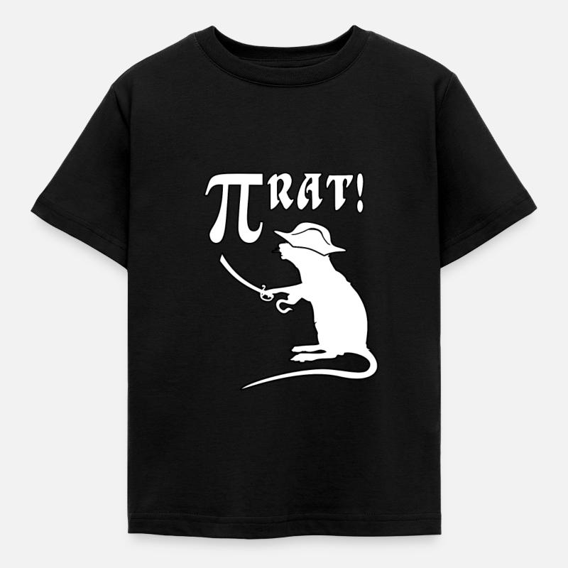 pi ratte - Kinder T-Shirt - Schwarz