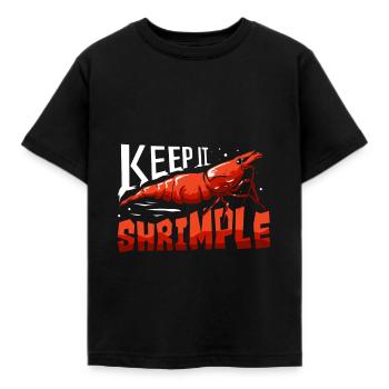 Keep it Shrimp Shrimp Shrimp Crab - Kids' T-Shirt - black - Front - AI Model Kid Female (0cm)