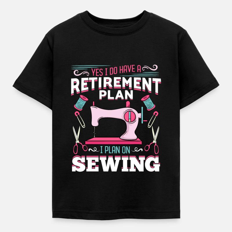 I plan on sewing - Kids' T-Shirt - black