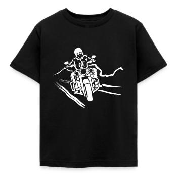 Biker Shirt Motorcycle Tour - Kids' T-Shirt - black - Front - AI Model Kid Female (0cm)