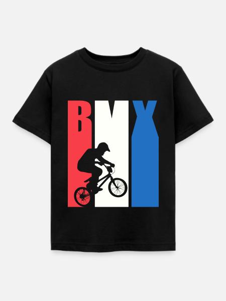 Cooles Retro BMX Design - Kinder T-Shirt - Schwarz