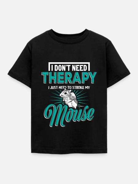 Maus Mäuse Geschenk - Kinder T-Shirt - Schwarz