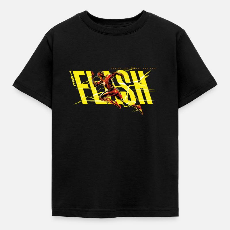 Il logo Flash Runs Yellow - Maglietta per bambini - nero