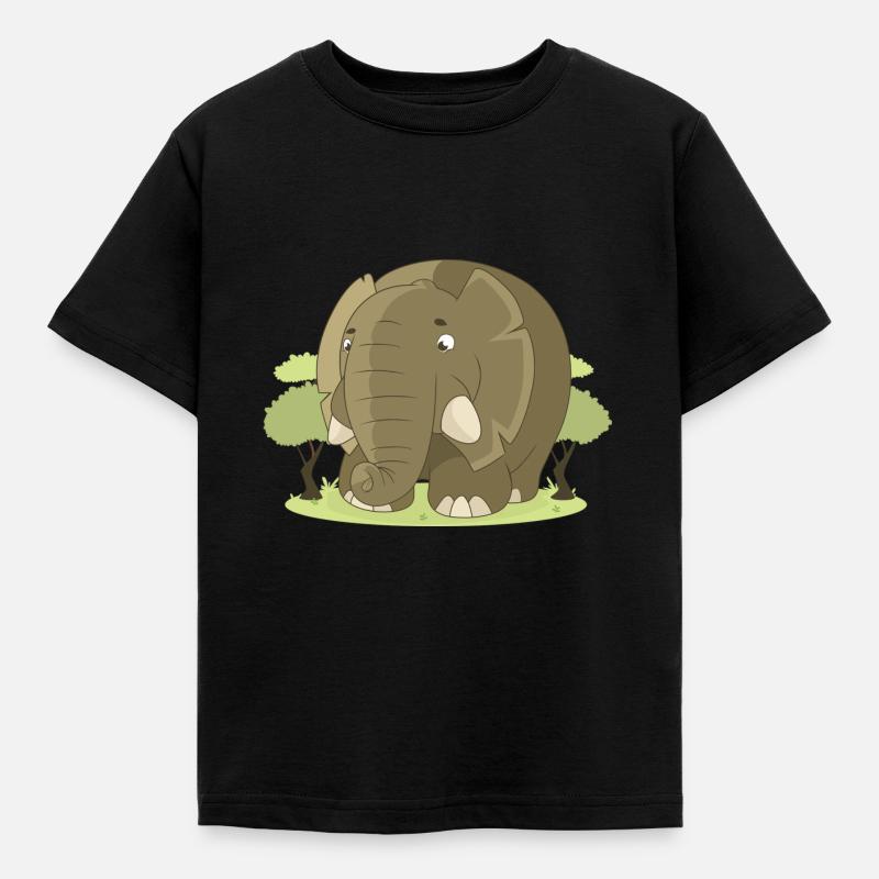 éléphant - T-shirt Enfant - noir