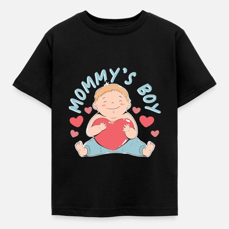 Mommys Boy - Kinder T-Shirt - Schwarz