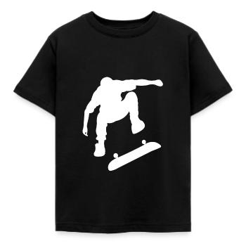 skate skaten skater skateboard sk8 skaeing - Børne-T-shirt - sort - Foran - AI Model Kid Female (0cm)