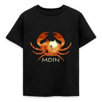 Moin North German Crab - Kids' T-Shirt - black - Front - AI Model Kid Female (0cm)