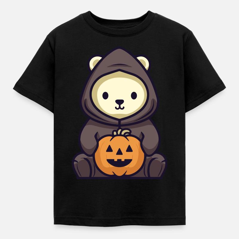 Halloween Eisbär - Kinder T-Shirt - Schwarz
