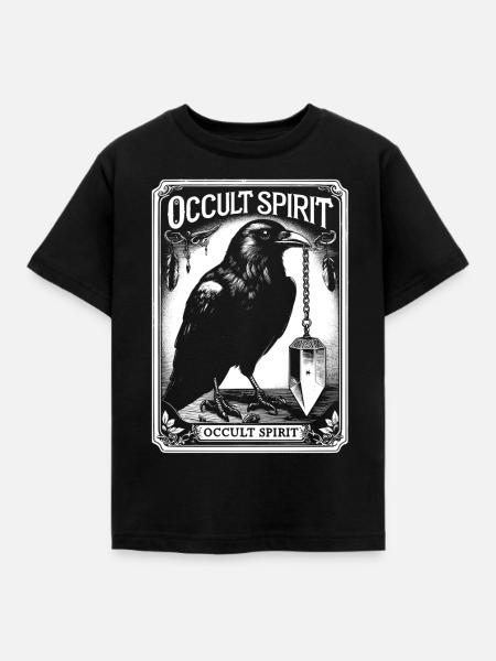 Okkulter Geist Rabe Pendel - Kinder T-Shirt - Schwarz