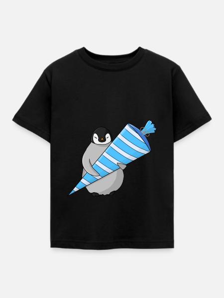 Bébé Pingouin Scolarisation - T-shirt Enfant - noir