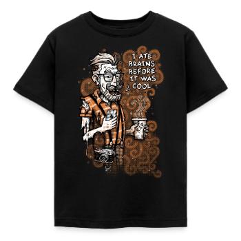 Zomb Hipster - Kids' T-Shirt - black - Front - AI Model Kid Female (0cm)