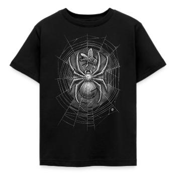 Spider Web - Kids' T-Shirt - black - Front - AI Model Kid Female (0cm)