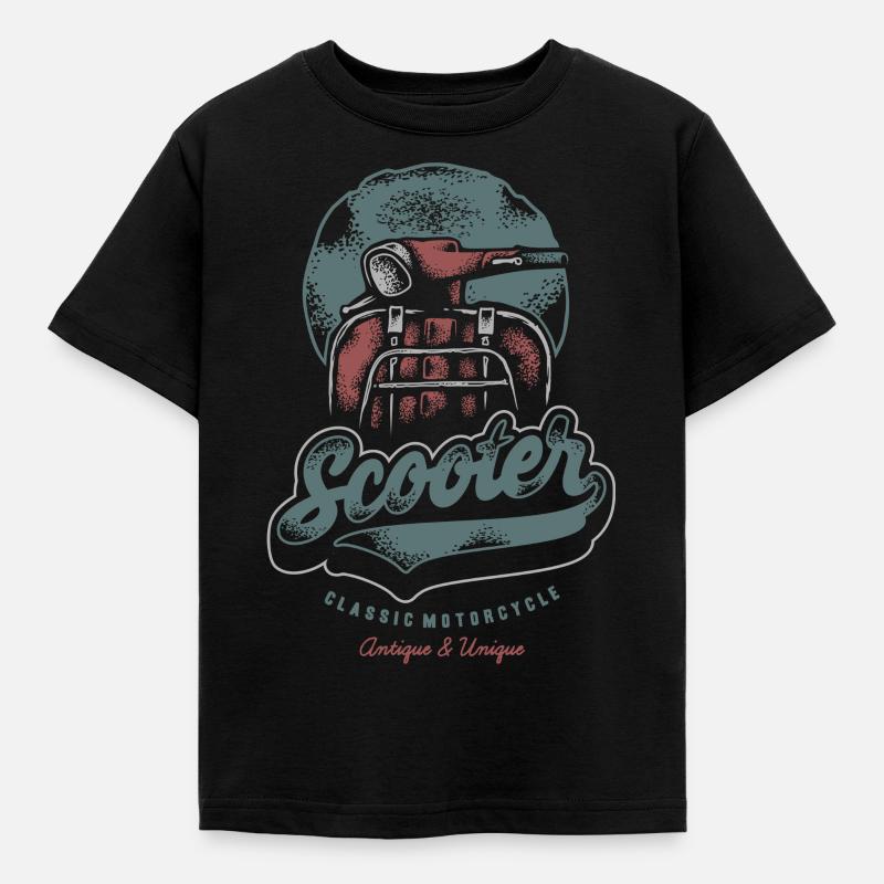 Summer - scooter driver - Spain feeling - Kids' T-Shirt - black
