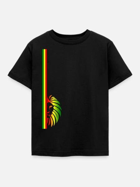 Reggae Lion - Kinder T-Shirt - Schwarz