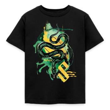 Harry Potter Haus Slytherin Schlange - Kinder T-Shirt - Schwarz - Vorne - AI Model Kid Female (0cm)