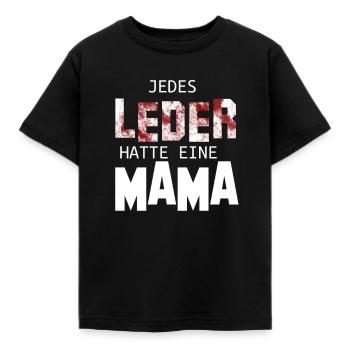 jedes Leder hatte eine Mama Tierschutz Tierrechte - Kinder T-Shirt - Schwarz - Vorne - AI Model Kid Female (0cm)