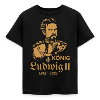 König Ludwig Bayern Geschenk - Kinder T-Shirt - Schwarz - Vorne - AI Model Kid Female (0cm)