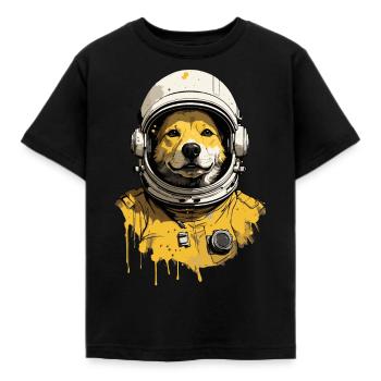 Chien Cool Astronaute Technologie spatiale - T-shirt Enfant - noir - Devant - AI Model Kid Female (0cm)
