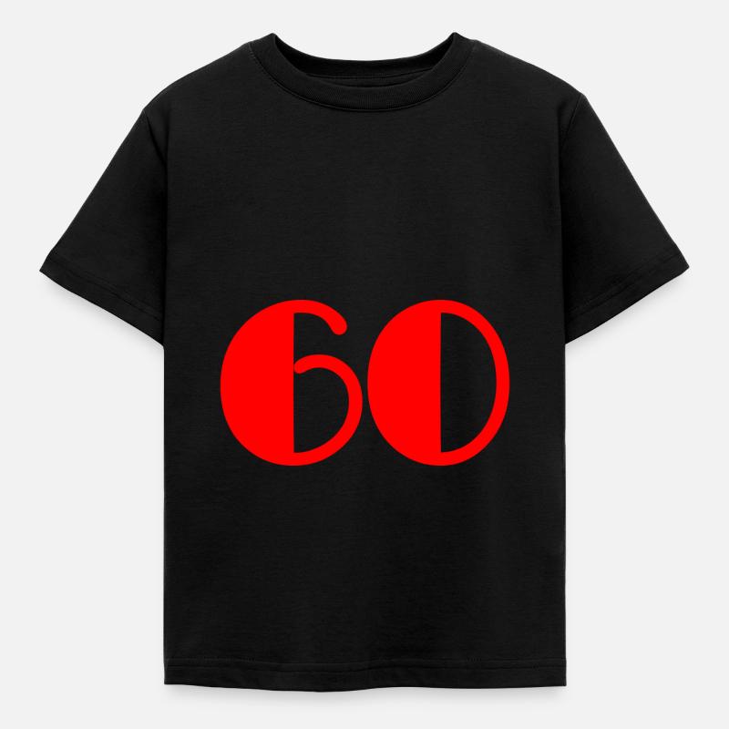 60. 60 ÅR. 60 ÅRS JUBILÆUM. FØDSELSDAG 60 ÅR. - Børne-T-shirt - sort