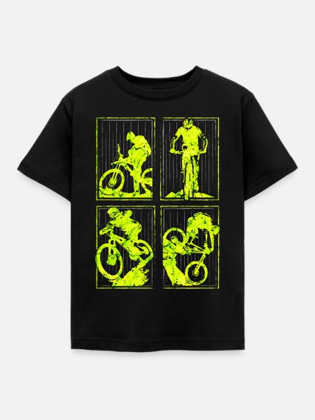 MTB | Mountainbike | Mountainbiken | Mountainbiker - Kinder T-Shirt - Schwarz