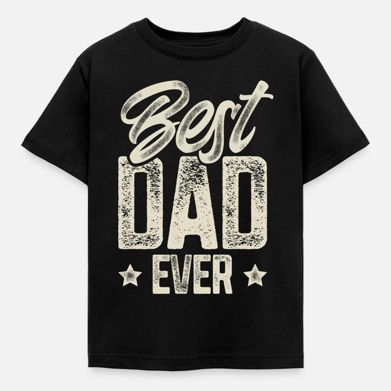 Papa Vater Vatertag Bester Papa - Kinder T-Shirt - Schwarz