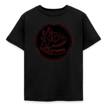 Carnotaurus Fossil Schädel - Kinder T-Shirt - Schwarz - Vorne - AI Model Kid Female (0cm)