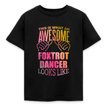 Foxtrott - Kinder T-Shirt - Schwarz - Vorne - AI Model Kid Female (0cm)