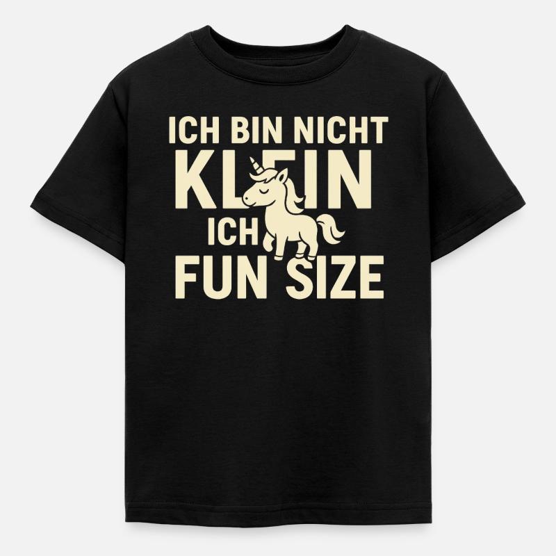 Ich bin nicht klein - Fun Size Einhorn - Kinder T-Shirt - Schwarz