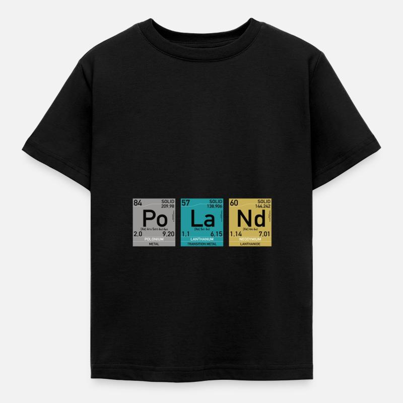 Nerd Elements Poland funy - T-shirt Enfant - noir