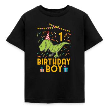 Birthday Boy - 1st birthday - Kids' T-Shirt - black - Front - AI Model Kid Female (0cm)