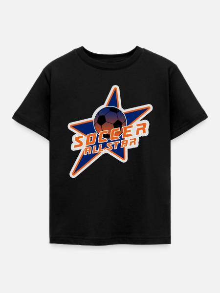 Fußball star - Kinder T-Shirt - Schwarz