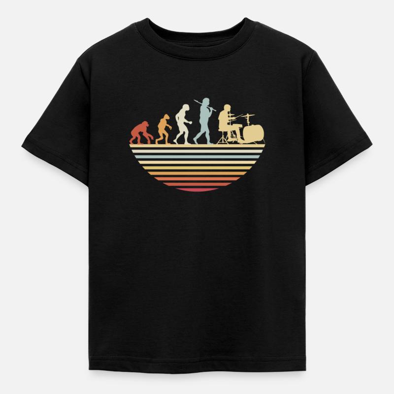Drums Evolution - Kinder T-Shirt - Schwarz