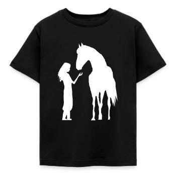 Cheval poney licorne cheval fille - T-shirt Enfant - noir - Devant - AI Model Kid Female (0cm)